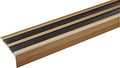 SA11 40 x 20mm Anodised Aluminium Self Adhesive Non Slip Rubber Stair Nosing Edge Trim With Insert