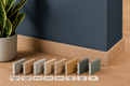 Skirting Board 80 MM x 14 MM 2200 mm Length Polystyrene Wall Floor Edge Trim Various Colours -Decor