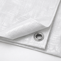 Heavy Duty White Waterproof Tarpaulin Sheet 110gsm - Heavy Duty UV-Resistant PE Cover with Reinforced Eyelets for Professional Use
