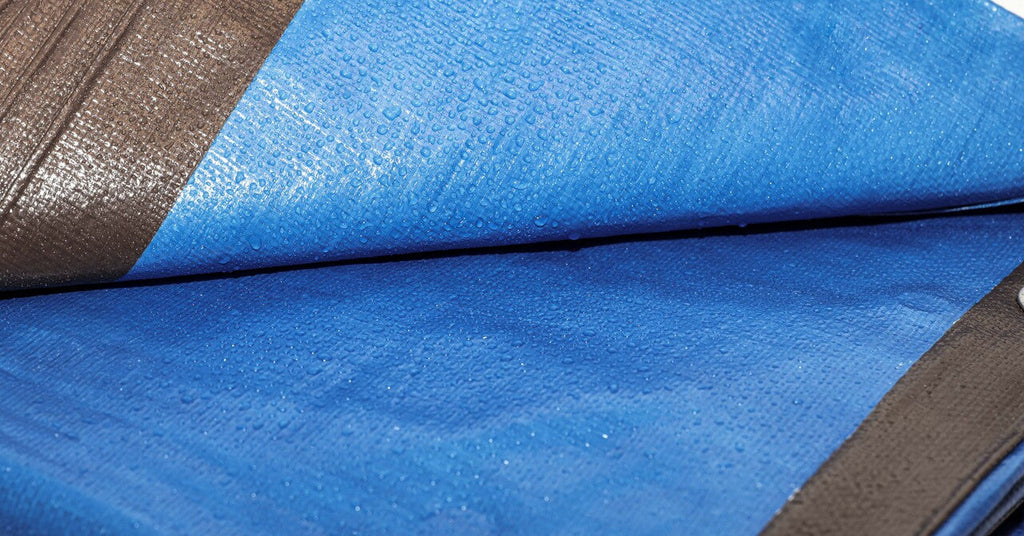 Heavy Duty Tarpaulin 185gsm – Brown Blue Waterproof Tarp for Professional and Outdoor Use with Reinforced Eyelets
