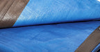 Heavy Duty Tarpaulin 185gsm – Brown Blue Waterproof Tarp for Professional and Outdoor Use with Reinforced Eyelets