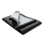 Heavy Duty Tarpaulin 270gsm – Black Silver 100% Waterproof & UV-Resistant Cover for Roofing, Boats, and Construction