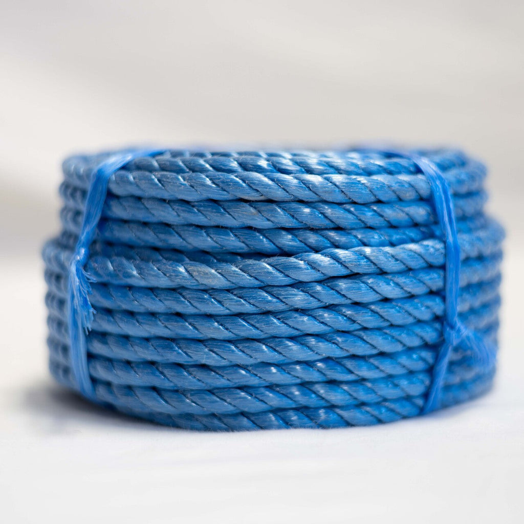 Blue Poly Rope Coil 30m and Lorry Rope – Heavy Duty Utility Rope for Outdoor, DIY and Commercial Fastening