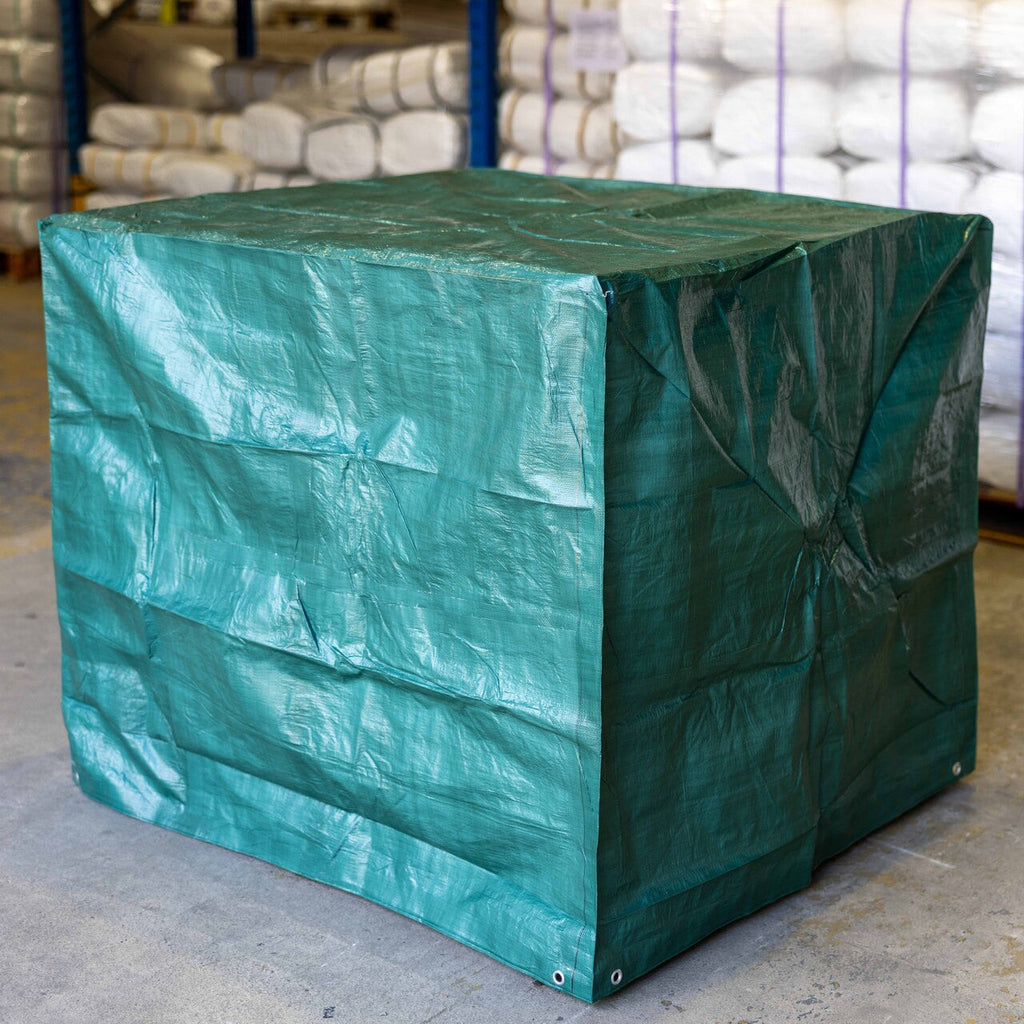Green Pallet Cover 140gsm – Heavy Duty Waterproof Polyethylene Sheet for Industrial and Warehouse Storage