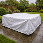 Heavy Duty White Waterproof Tarpaulin Sheet 110gsm - Heavy Duty UV-Resistant PE Cover with Reinforced Eyelets for Professional Use