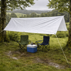 Heavy Duty White Waterproof Tarpaulin Sheet 110gsm - Heavy Duty UV-Resistant PE Cover with Reinforced Eyelets for Professional Use