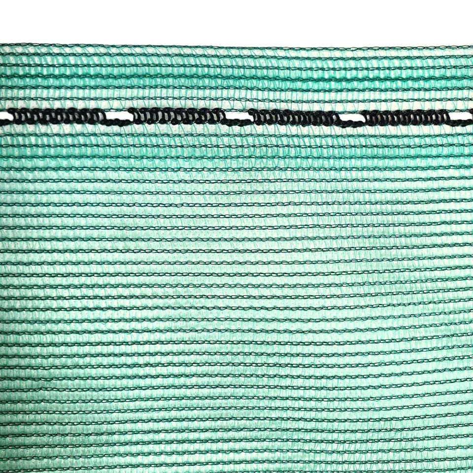 110gsm Green HDPE Wind Barrier Mesh with 50% Shade & 40% Airflow Reduction – UV Stabilised with 5cm Eyelets