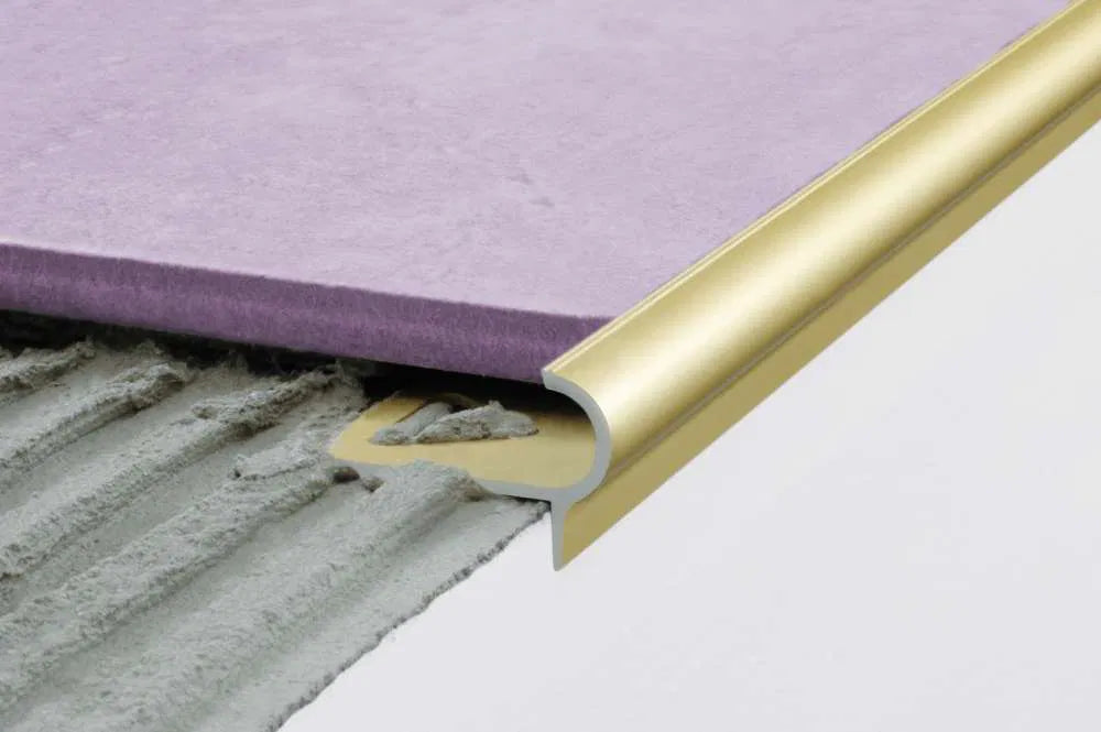A80 Aluminium Stair Nosing Edge Trim – 29mm x 17mm x 10mm for Tiles