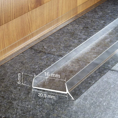 PVC Plinth Sealing Strip for 16mm MDF Kitchen Kickboard Panels