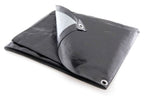Heavy Duty Tarpaulin 270gsm – Black Silver 100% Waterproof & UV-Resistant Cover for Roofing, Boats, and Construction