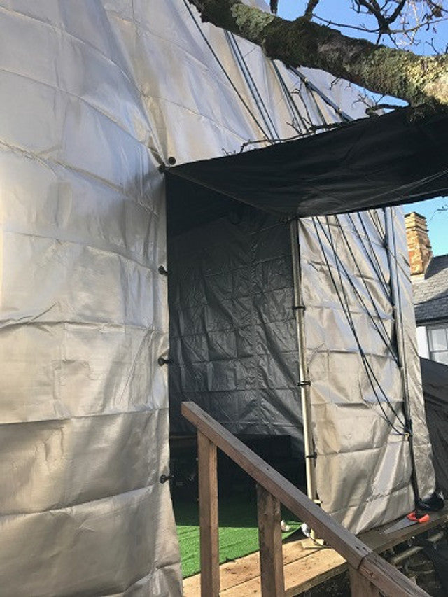 Heavy Duty Tarpaulin 270gsm – Black Silver 100% Waterproof & UV-Resistant Cover for Roofing, Boats, and Construction