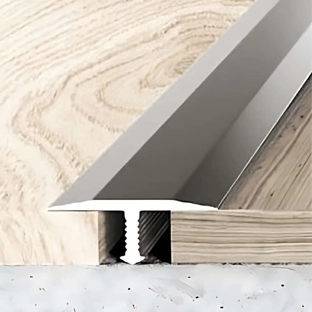 A54 13mm Anodised Aluminium T-Bar Threshold Strip for Tile Joins