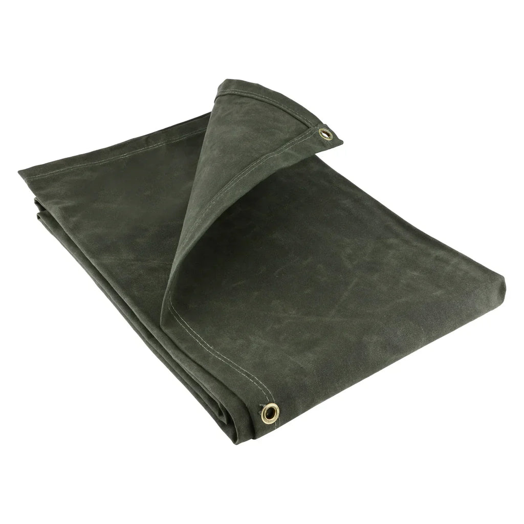 Waterproof Tarpaulin Sheet 21oz Heavy Duty Cotton Canvas – Ultra-Strong Waxed Cover with Reinforced Brass Eyelets for UK Use