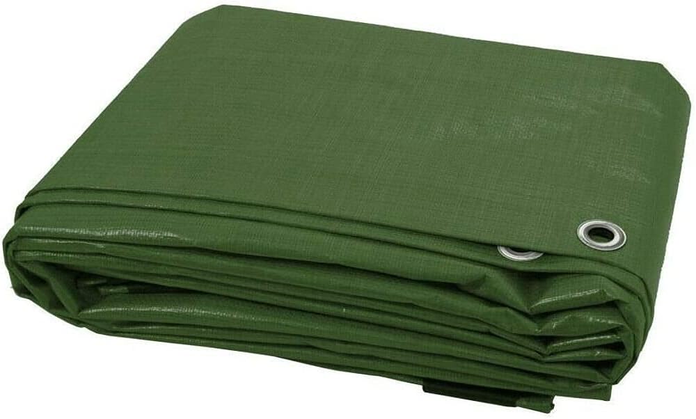 Heavy Duty Waterproof Tarp Sheet 200GSM Green - Reinforced UV Resistant Tarpaulin with Metal Eyelets & Reinforced Edges