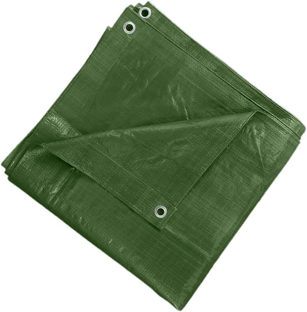Heavy Duty Waterproof Tarp Sheet 200GSM Green - Reinforced UV Resistant Tarpaulin with Metal Eyelets & Reinforced Edges