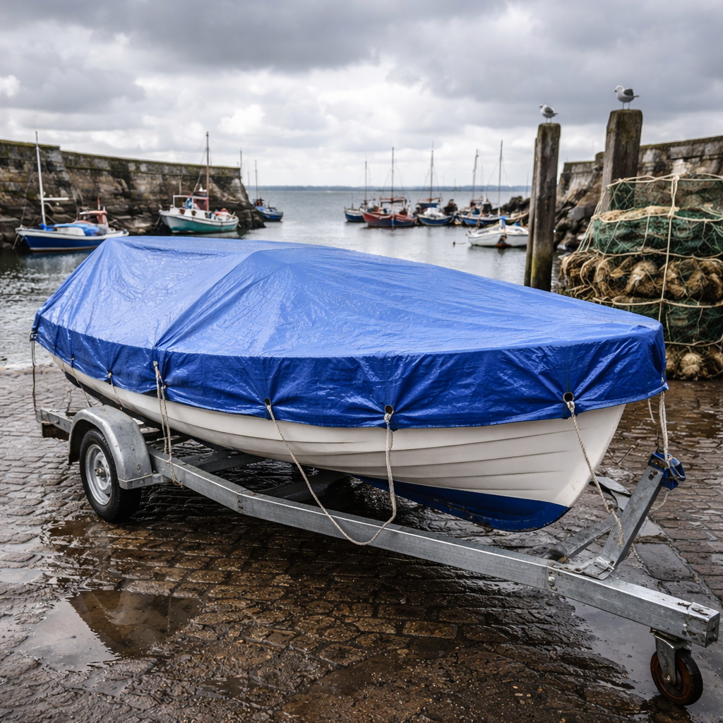 Heavy Duty Waterproof Tarpaulin 200gsm - UV-Protected Polyethylene Cover with Reinforced Eyelets for All Weather Use