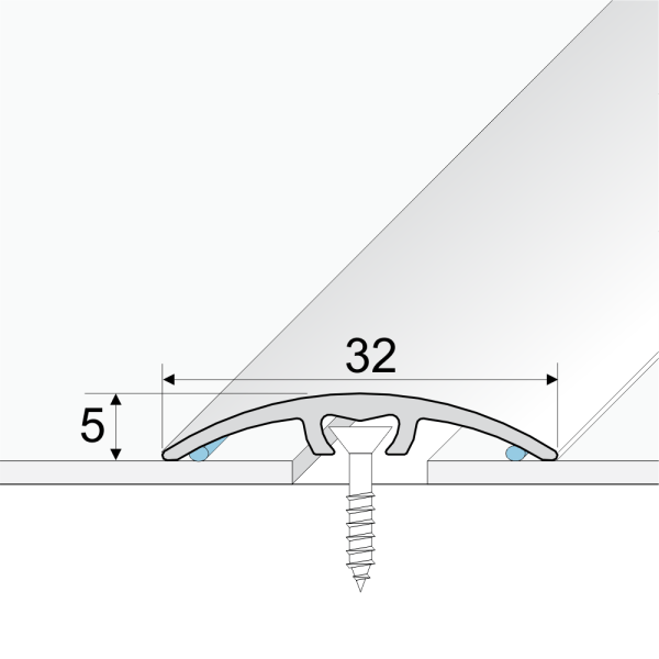 A66 32mm Anodised Aluminium Door Threshold Strip