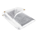 Waterproof Tarpaulin Sheet 310gsm Clear PVC – Transparent Heavy Duty Outdoor Cover with Reinforced Hems and Eyelets