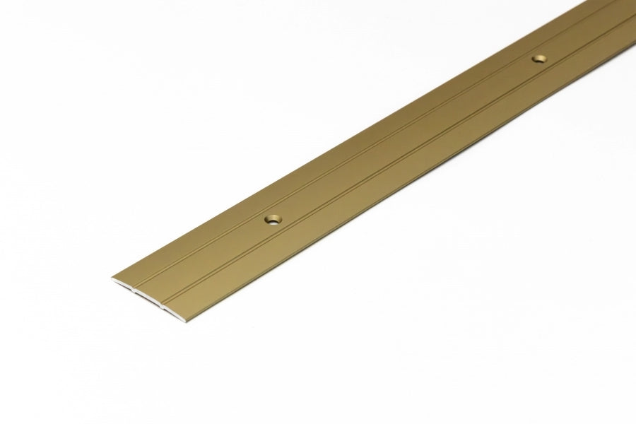 Aluminium Door Threshold Strip 37 MM x 1 M Length Anodised Screw-Fix Champagne Gold Silver DTPS37