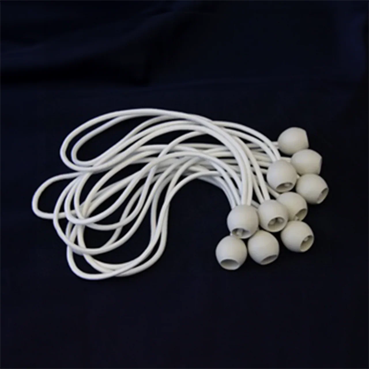 White Ball Bungees 30cm Heavy Duty with 25mm Locking Ball - Durable Tie Down Straps for Tarps, Gazebos, and Shelters White 30cm