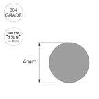 STAINLESS STEEL Round Bar Steel Rod - GRADE 304