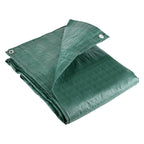 Waterproof Tarpaulin Sheet 80GSM Blue/Green/Camouflage – Economy Cover with Reinforced Eyelets for Home and Garden Use Green
