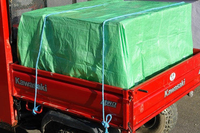 80GSM Waterproof Tarpaulin Green Economy Cover Sheet With Eyelets