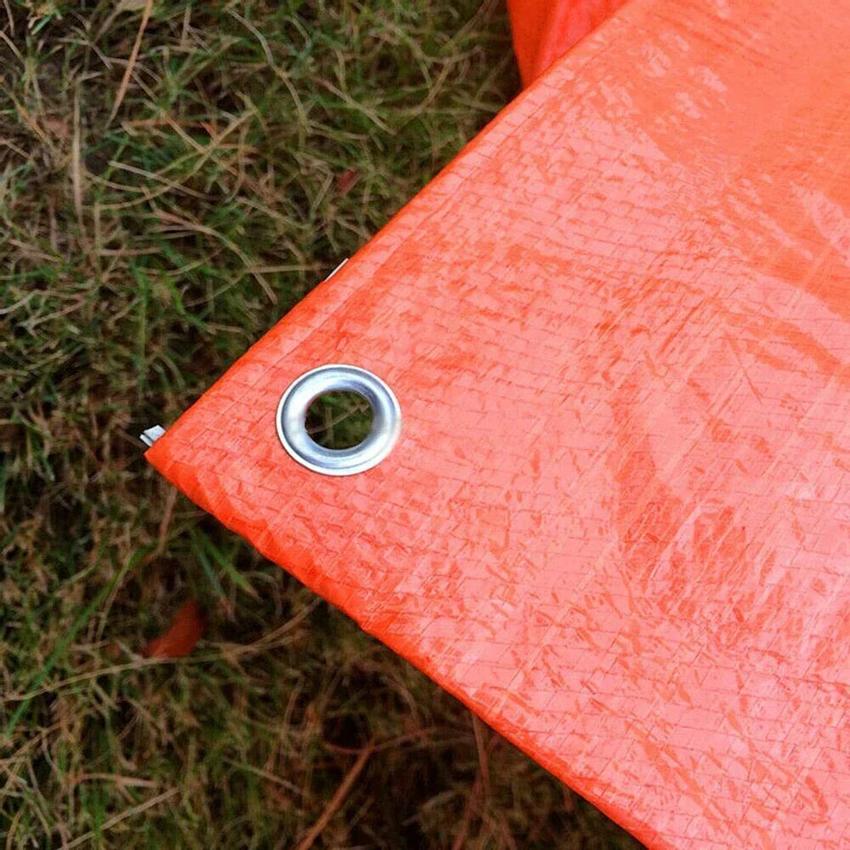Orange Tarpaulin 90gsm – Heavy Duty, Waterproof Cover for Garden, Camping & DIY Protection