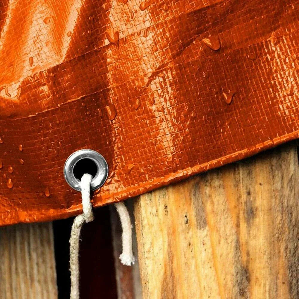 Orange Tarpaulin 90gsm – Heavy Duty, Waterproof Cover for Garden, Camping & DIY Protection