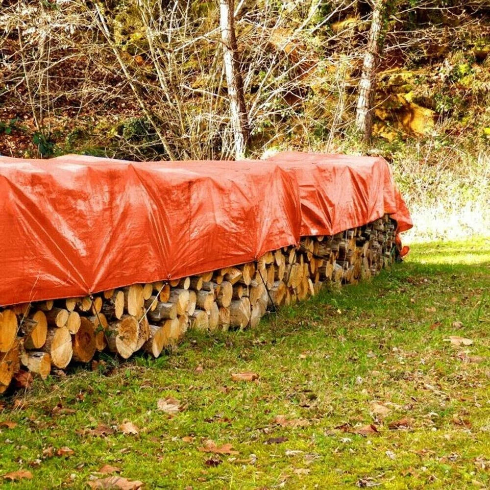 Orange Tarpaulin 90gsm – Heavy Duty, Waterproof Cover for Garden, Camping & DIY Protection