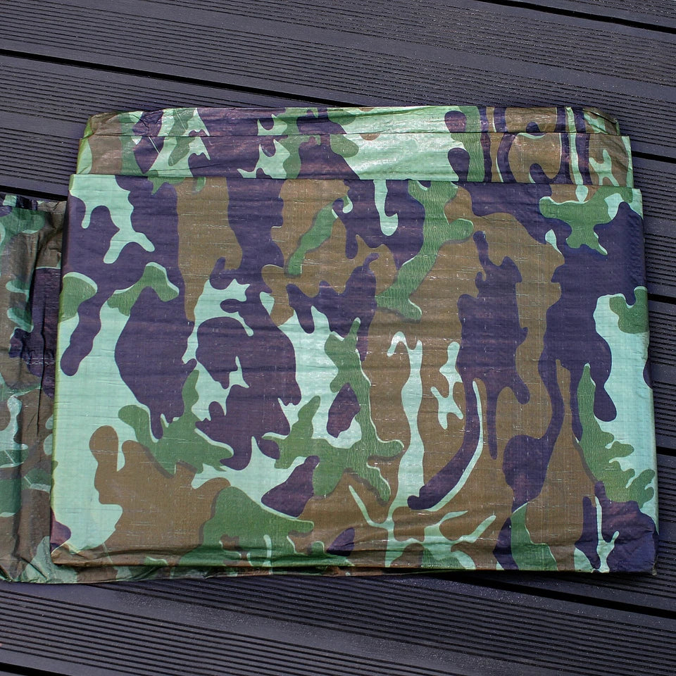 Green Camouflage Tarp 95gsm – Waterproof Polyethylene Cover for Outdoor, Camping & Gardening