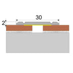 A02 30mm Anodised Aluminium Flat Self Adhesive Door Threshold Strip