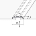 A12 25mm Anodised Aluminium Flat Door Threshold Strip