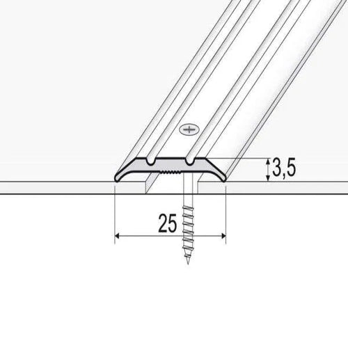 A12 25mm Anodised Aluminium Flat Door Threshold Strip