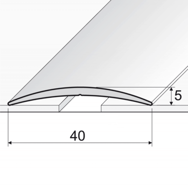 A13 40mm Anodised Aluminium Self Adhesive Door Threshold Strip
