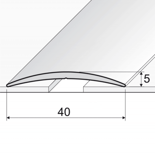 A13 40mm Anodised Aluminium Self Adhesive Door Threshold Strip
