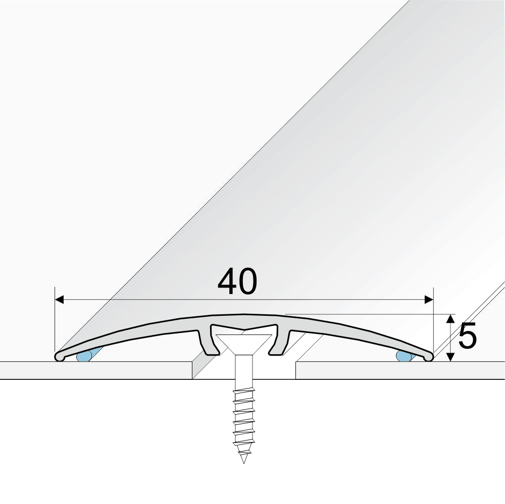 A64 40mm Anodised Aluminium Door Threshold Strip