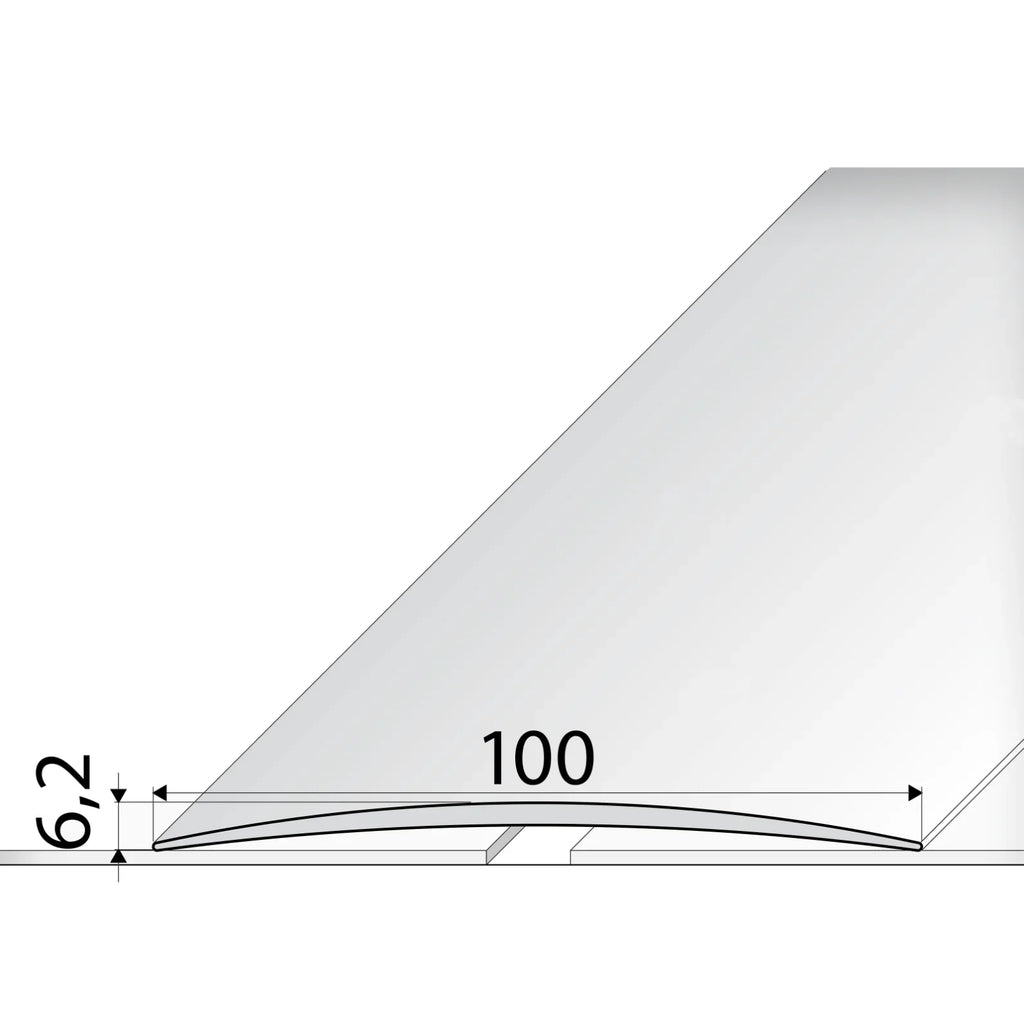 A72 Wide Aluminium Door Threshold Strip – Self-Adhesive 100mm