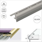 A80 Aluminium Stair Nosing Edge Trim – 29mm x 17mm x 10mm for Tiles