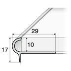 A80 Aluminium Stair Nosing Edge Trim – 29mm x 17mm x 10mm for Tiles