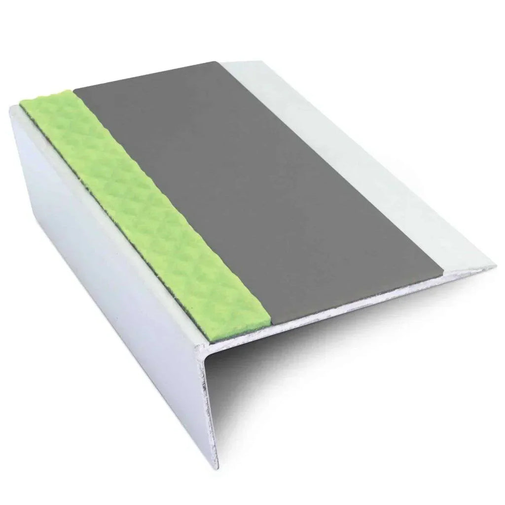 ASL16 66x32mm Aluminium Non Slip Stair Nosing Edge Trim With Pvc Insert