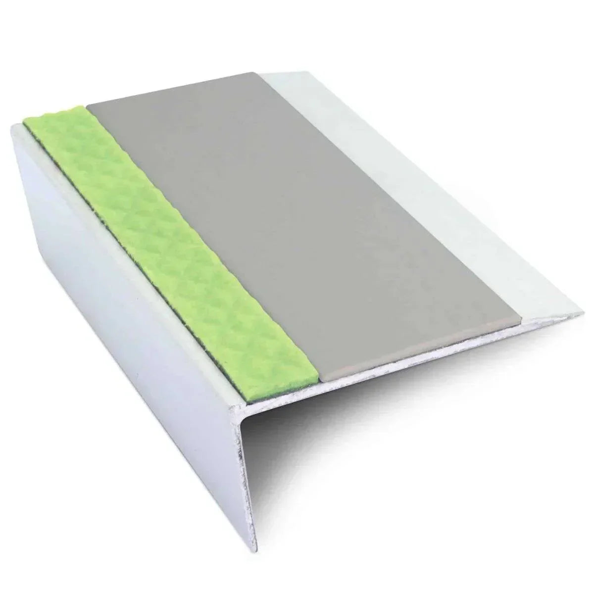ASL16 66x32mm Aluminium Non Slip Stair Nosing Edge Trim With Pvc Insert