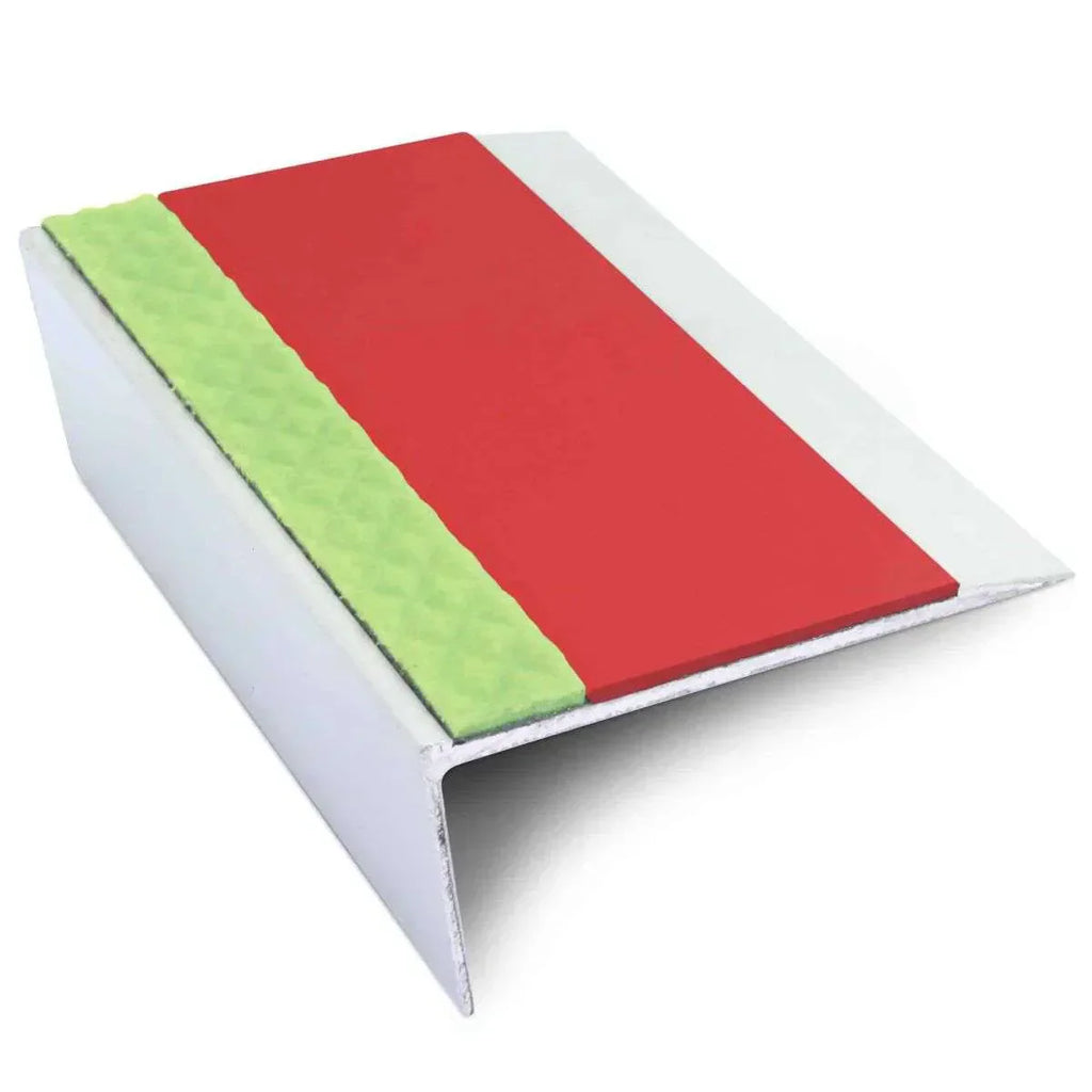 ASL16 66x32mm Aluminium Non Slip Stair Nosing Edge Trim With Pvc Insert
