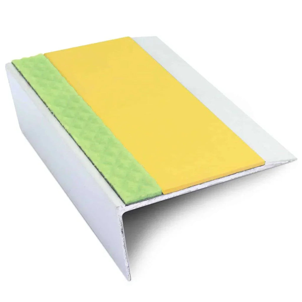 ASL16 66x32mm Aluminium Non Slip Stair Nosing Edge Trim With Pvc Insert