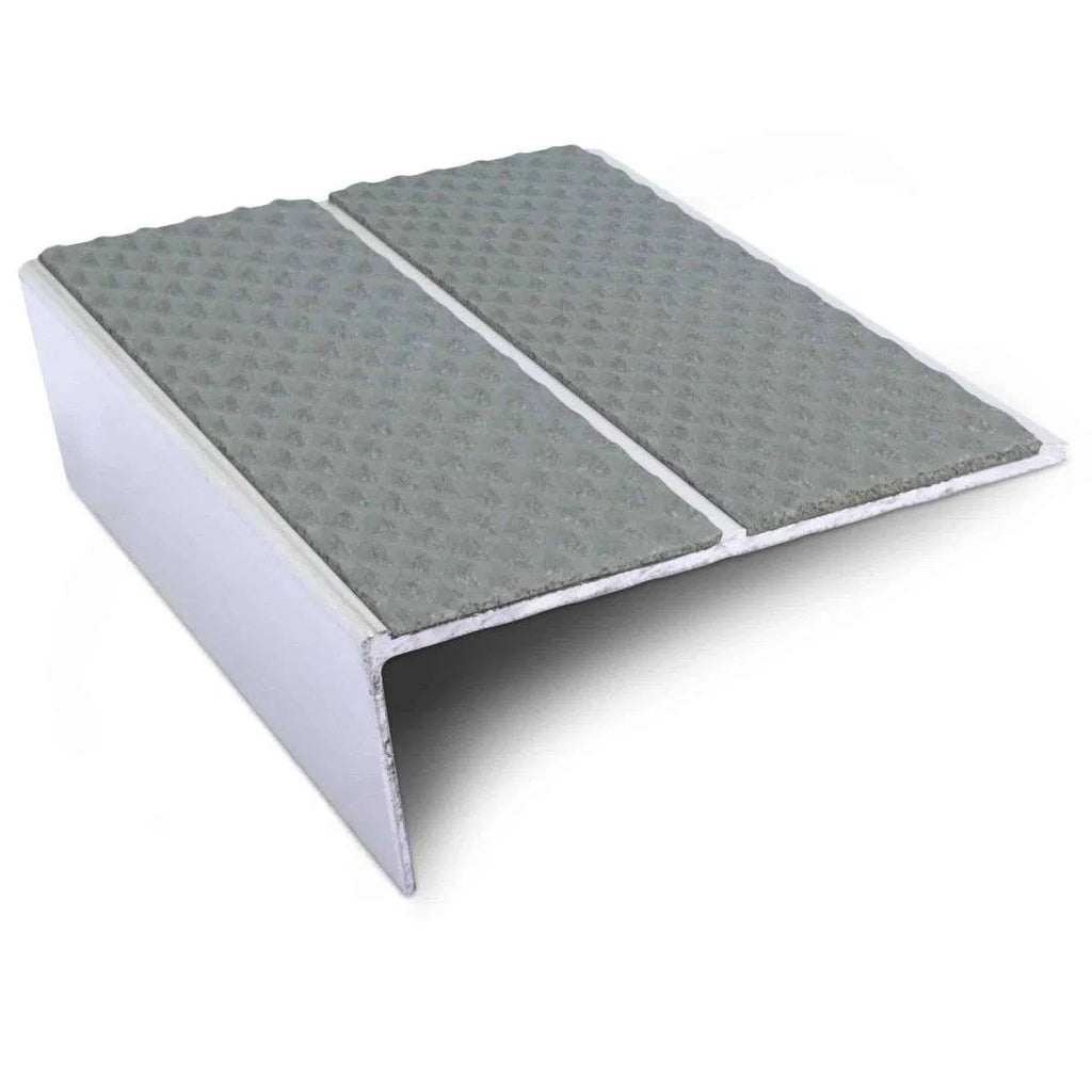 ASL10 Tredsafe 85x32mm Aluminium Non Slip Stair Nosing Edge Trim With Pvc Insert