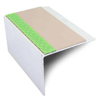 ASL21 67x55mm DDA Compliant Aluminium Non Slip Stair Nosing Edge Trim With Pvc Insert