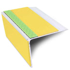 ASL28 75x58mm DDA Compliant Straight Aluminium Non Slip Stair Nosing Edge Trim With PVC Insert