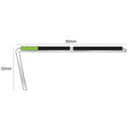ASL10 Tredsafe 85x32mm Aluminium Non Slip Stair Nosing Edge Trim With Pvc Insert