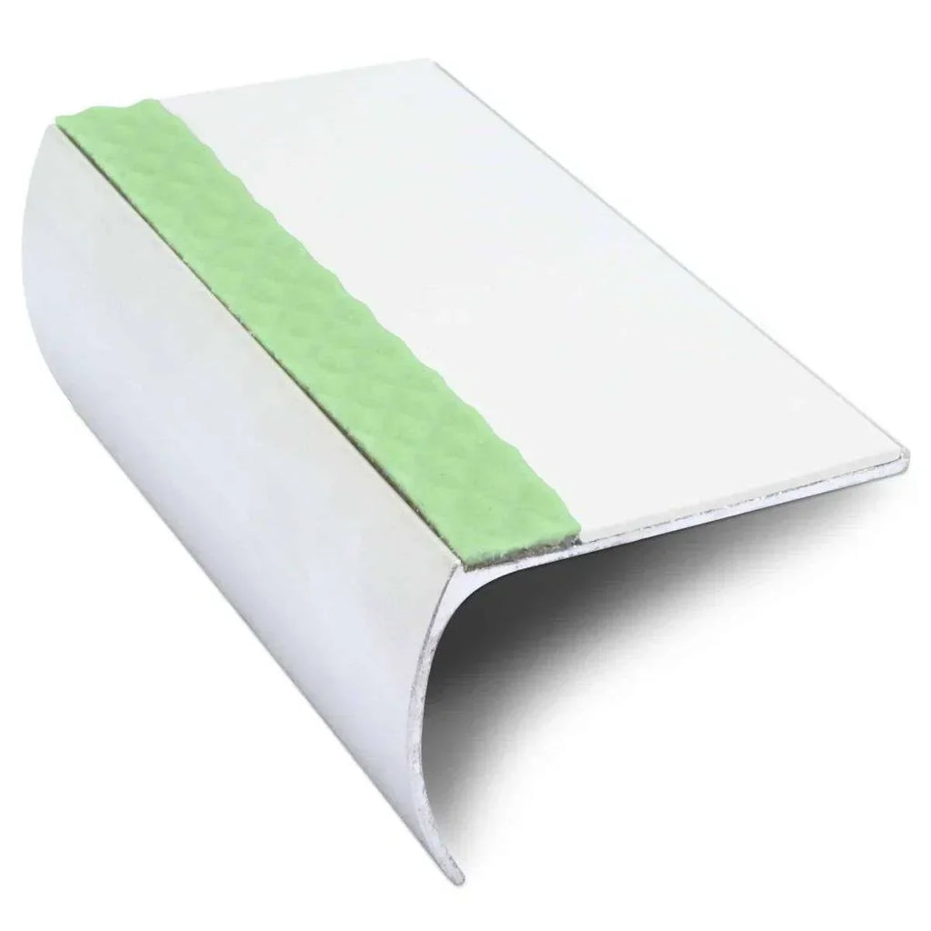 ASL03 57x40mm Aluminium Non Slip Stair Nosing Edge Trim With Pvc Insert