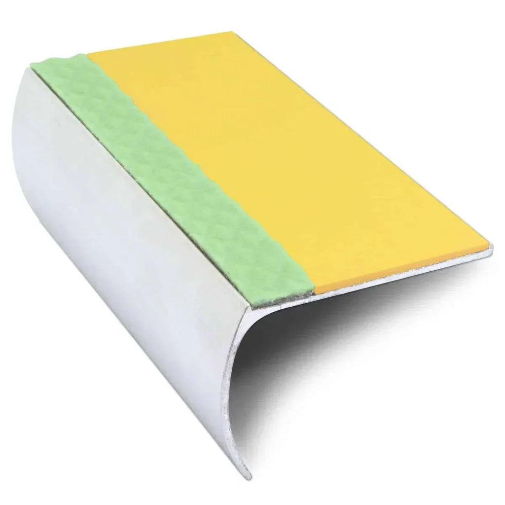 ASL03 57x40mm Aluminium Non Slip Stair Nosing Edge Trim With Pvc Insert